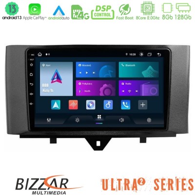 Bizzar Ultra Series Smart 451 Facelift 8core Android13 8+128GB Navigation Multimedia Tablet 9