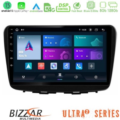 Bizzar Ultra Series Suzuki Baleno 2016-2021 8core Android13 8+128GB Navigation Multimedia Tablet 9
