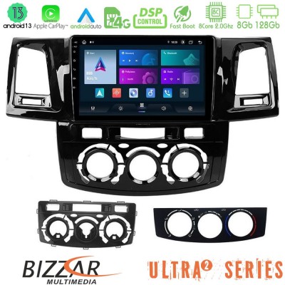 Bizzar Ultra Series Toyota Hilux 2007-2011 8core Android13 8+128GB Navigation Multimedia Tablet 9
