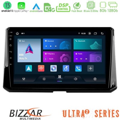 Bizzar Ultra Series Toyota Corolla 2019-2022 8core Android13 8+128GB Navigation Multimedia Tablet 9