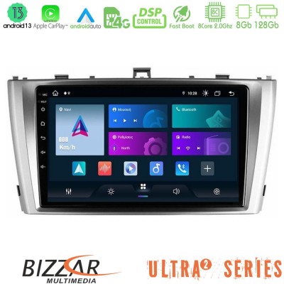 Bizzar Ultra Series Toyota Avensis T27 8core Android13 8+128GB Navigation Multimedia Tablet 9