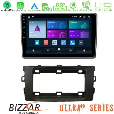 Bizzar ULTRA Series Toyota Auris 2013-2016 8core Android13 8+128GB Navigation Multimedia Tablet 10