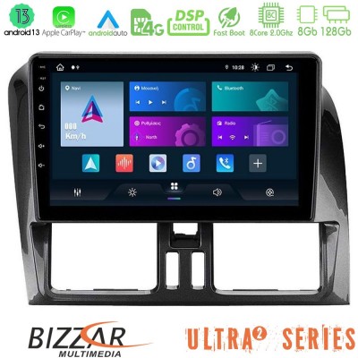 Bizzar Ultra Series Volvo XC60 2009-2012 8core Android13 8+128GB Navigation Multimedia Tablet 9