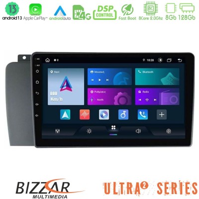 Bizzar ULTRA Series Volvo S60 2004-2009 8core Android13 8+128GB Navigation Multimedia Tablet 9