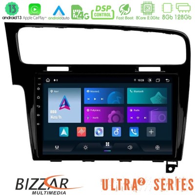 Bizzar Ultra Series VW GOLF 7 8core Android13 8+128GB Navigation Multimedia Tablet 10