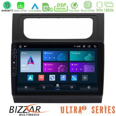 Bizzar Ultra Series VW Touran 2011-2015 8Core Android13 8+128GB Navigation Multimedia Tablet 10