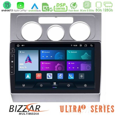 Bizzar Ultra Series VW Touran 2003-2011 8Core Android13 8+128GB Navigation Multimedia Tablet 10