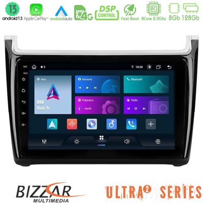 Bizzar Ultra Series Vw Polo 8core Android13 8+128GB Navigation Multimedia Tablet 9