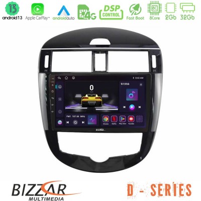 Bizzar D Series Nissan Pulsar 2015-2018 8core Android13 2+32GB Navigation Multimedia Tablet 9