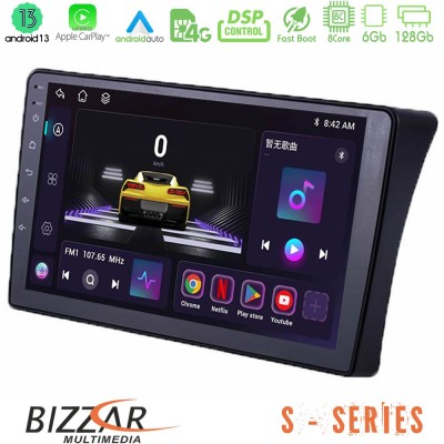 Bizzar S Series Nissan Navara D40 8Core Android13 6+128GB Navigation Multimedia Tablet 9