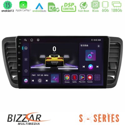 Bizzar S Series Subaru Legacy/Outback 2002-2008 8Core Android13 6+128GB Navigation Multimedia Tablet 9