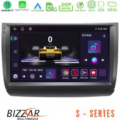 Bizzar S Series Toyota Prius 2004-2009 8Core Android13 6+128GB Navigation Multimedia Tablet 9