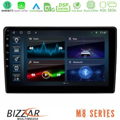 Bizzar M8 Series 8Core Android13 4+32GB Navigation Multimedia Tablet 9