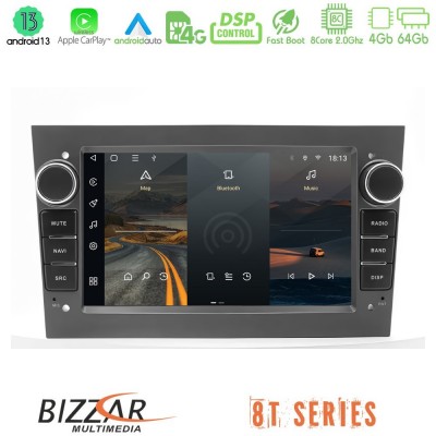 Bizzar OEM Opel Astra/Corsa/Antara/Zafira 8core Android13 4+64GB Navigation Multimedia Deckless 7