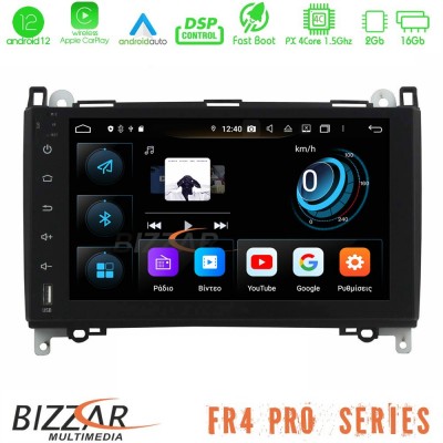 Bizzar FR4 Pro Series Mercedes A/B/Sprinter/Vito Android 12 4core (2+16GB) Multimedia Station
