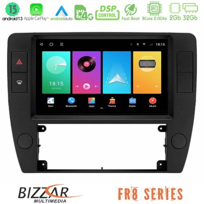 Bizzar FR8 VW Passat B5 2001-2005 8core Android13 2+32GB Navigation Multimedia Tablet 9