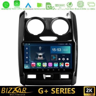 Bizzar G+ Series Dacia Duster 2014-2018 8Core Android12 6+128GB Navigation Multimedia Tablet 9