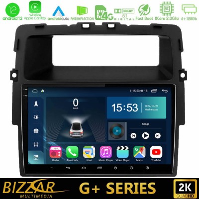Bizzar G+ Series Renault/Nissan/Opel 8core Android12 6+128GB Navigation Multimedia Tablet 10