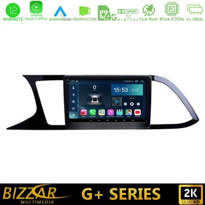 Bizzar G+ Series Seat Leon 2013 – 2019 8core Android12 6+128GB Navigation Multimedia Tablet 9