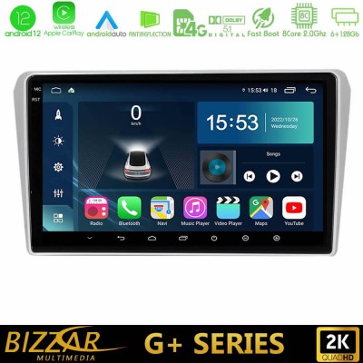 Bizzar G+ Series Toyota Avensis T25 02/2003 – 2008 8core Android12 6+128GB Navigation Multimedia Tablet 9