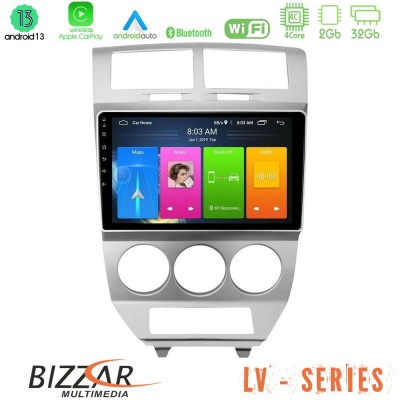 Bizzar LV Series Dodge Caliber 2006-2011 4Core Android 13 2+32GB Navigation Multimedia Tablet 10