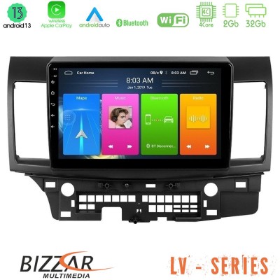 Bizzar LV Series Mitsubishi Lancer 2008 – 2015 4Core Android 13 2+32GB Navigation Multimedia Tablet 10