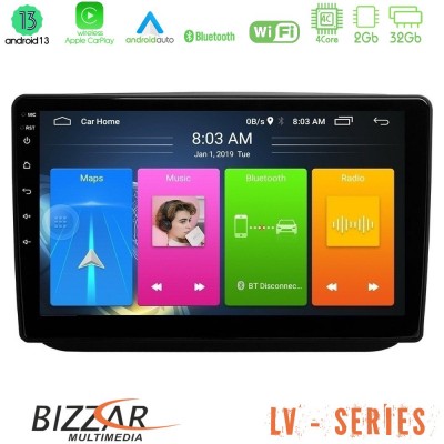 Bizzar LV Series Skoda Fabia 2007-2014 4Core Android 13 2+32GB Navigation Multimedia Tablet 10