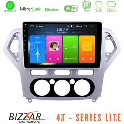 Bizzar 4T Series Ford Mondeo 2007-2010 Manual A/C 4Core Android12 2+32GB Navigation Multimedia Tablet 10