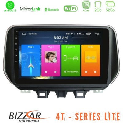 Bizzar 4T Series Hyundai ix35 4Core Android12 2+32GB Navigation Multimedia Tablet 10