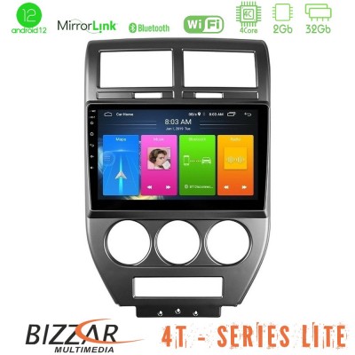 Bizzar 4T Series Jeep Compass/Patriot 2007-2008 4Core Android12 2+32GB Navigation Multimedia Tablet 10