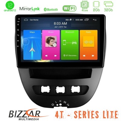 Bizzar 4T Series Toyota Aygo/Citroen C1/Peugeot 107 4Core Android12 2+32GB Navigation Multimedia Tablet 10