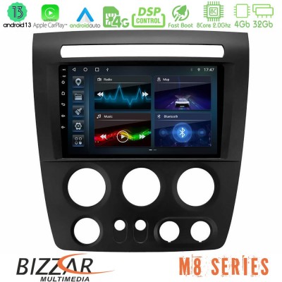 Bizzar M8 Series Hummer H3 2005-2009 8core Android13 4+32GB Navigation Multimedia Tablet 9