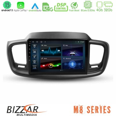Bizzar M8 Series Kia Sorento 2018-2021 8Core Android13 4+32GB Navigation Multimedia Tablet 9