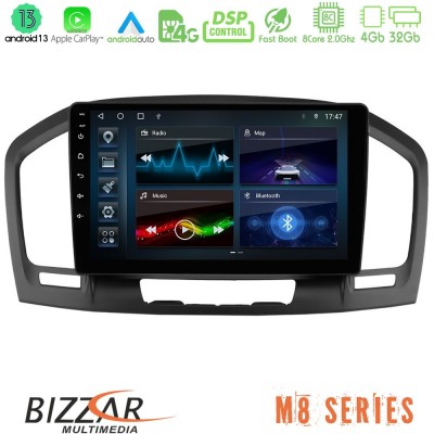Bizzar M8 Series Opel Insignia 2008-2013 8core Android13 4+32GB Navigation Multimedia Tablet 9