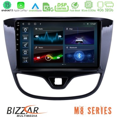 Bizzar M8 Series Opel Karl 2017-2019 8core Android13 4+32GB Navigation Multimedia Tablet 9