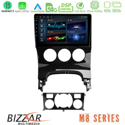 Bizzar M8 Series Peugeot 3008 AUTO A/C 8core Android13 4+32GB Navigation Multimedia Tablet 9