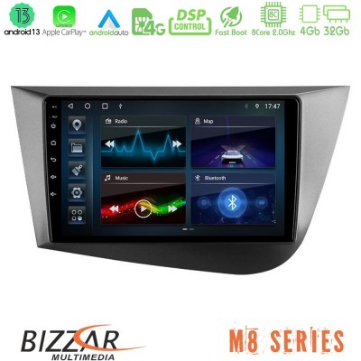 Bizzar M8 Series Seat Leon 8core Android13 4+32GB Navigation Multimedia Tablet 9