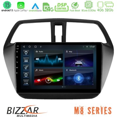 Bizzar M8 Series Suzuki SX4 S-Cross 8core Android13 4+32GB Navigation Multimedia Tablet 9