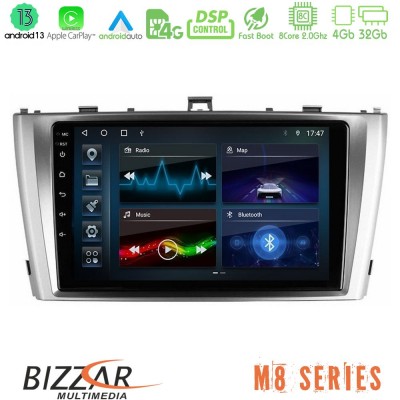 Bizzar M8 Series Toyota Avensis T27 8core Android13 4+32GB Navigation Multimedia Tablet 9