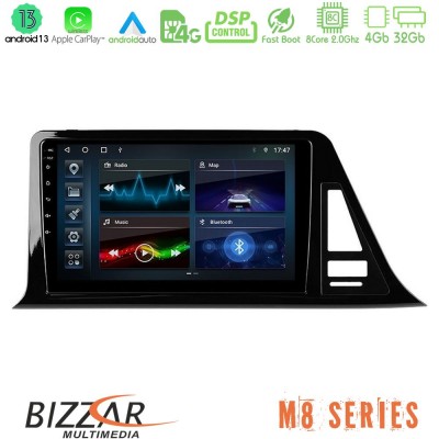 Bizzar M8 Series Toyota CH-R 8core Android13 4+32GB Navigation Multimedia Tablet 9