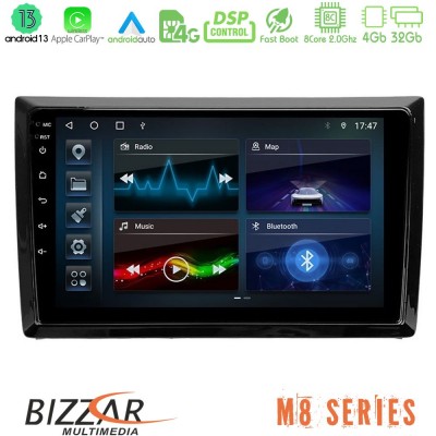 Bizzar M8 Series VW Beetle 8core Android13 4+32GB Navigation Multimedia Tablet 9
