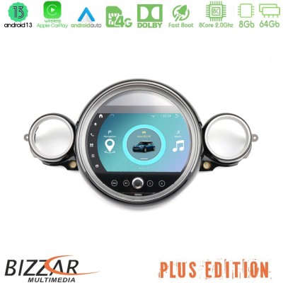 Bizzar OEM Mini Cooper R56 2007-2010 8core Android13 8+64GB Navigation Multimedia System 9