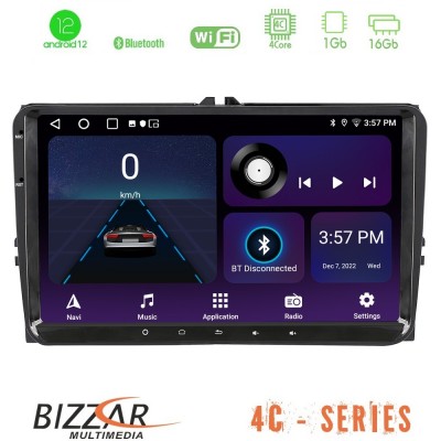 Bizzar OEM VW Group 4core Android12 1+16GB Navigation Multimedia