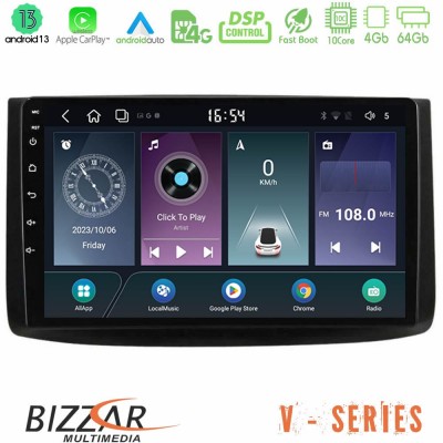 Bizzar V Series Chevrolet Aveo 2006-2010 10core Android13 4+64GB Navigation Multimedia Tablet 9