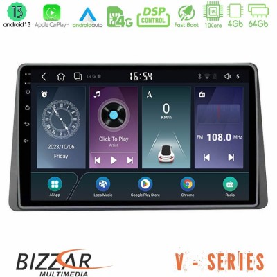 Bizzar V Series Dacia Duster 2019-> 10core Android13 4+64GB Navigation Multimedia Tablet 9