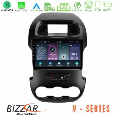 Bizzar V Series Ford Ranger 2012-2016 10core Android13 4+64GB Navigation Multimedia Tablet 9