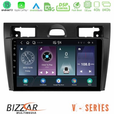 Bizzar V Series Ford Fiesta/Fusion 10core Android13 4+64GB Navigation Multimedia Tablet 9