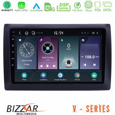 Bizzar V Series Fiat Stilo 10core Android13 4+64GB Navigation Multimedia Tablet 9