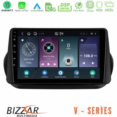 Bizzar V Series Fiat Fiorino/Citroen Nemo/Peugeot Bipper 10core Android13 4+64GB Navigation Multimedia Tablet 9