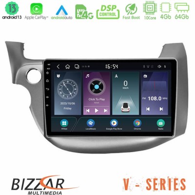 Bizzar V Series Honda Jazz 2009-2013 10core Android13 4+64GB Navigation Multimedia Tablet 10